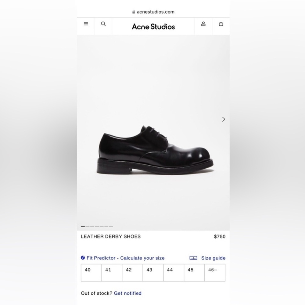 Acne Studios Derby Shoes Size EU 44 USA 11 - Picture 5 of 16